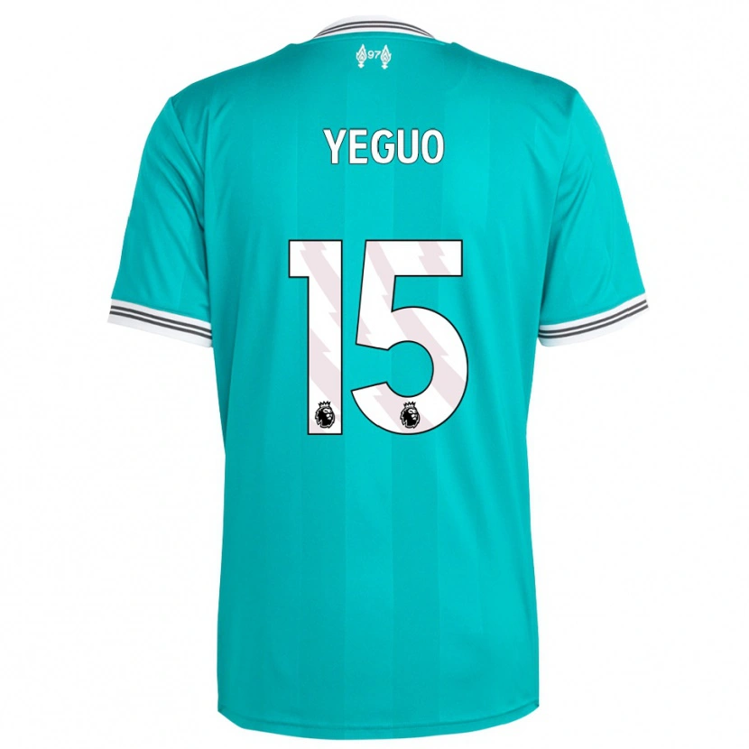 Danxen Niño Camiseta Aiden Yeguo #15 Verde Blanco Equipación Tercera 2025/26 La Camisa México