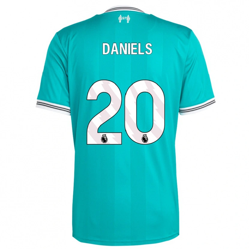 Danxen Niño Camiseta Yana Daniels #20 Verde Blanco Equipación Tercera 2025/26 La Camisa México
