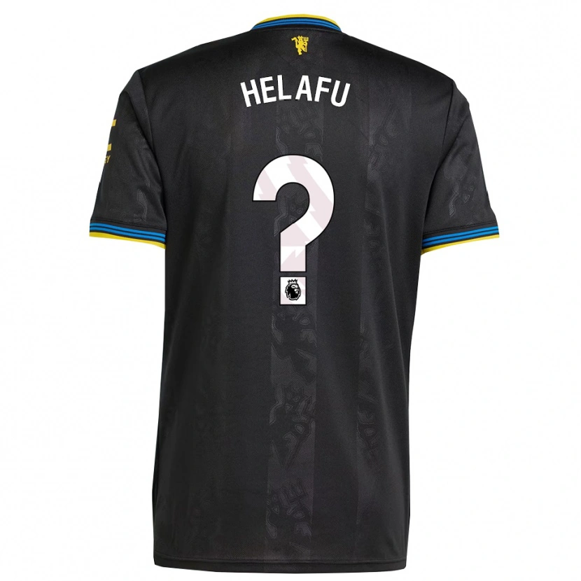 Danxen Niño Camiseta Yuel Helafu #0 Negro Amarillo Azul Equipación Tercera 2025/26 La Camisa México