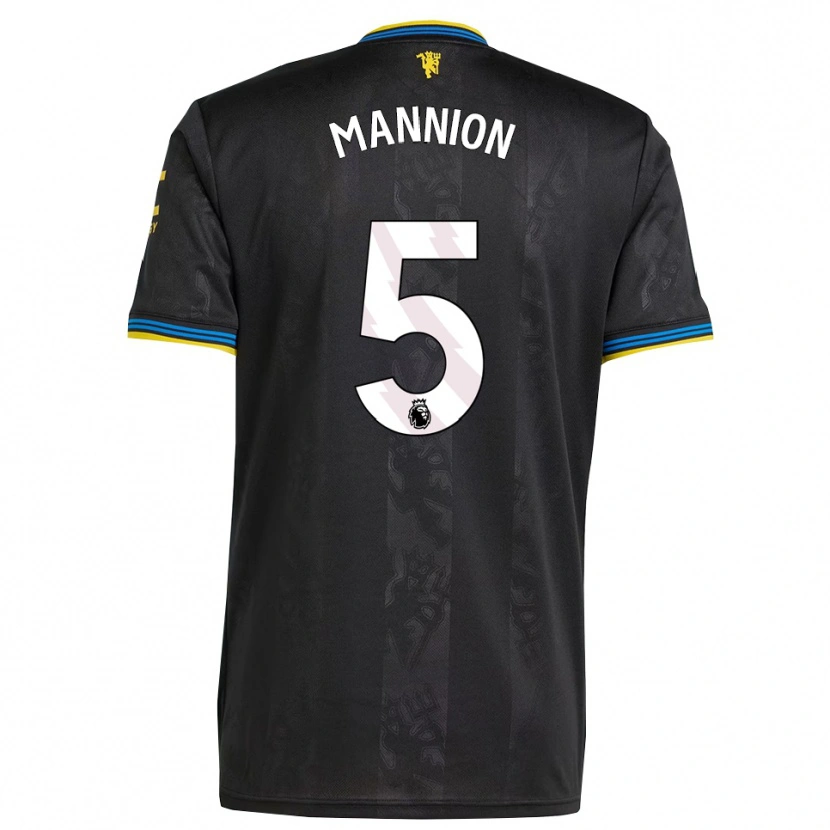 Danxen Niño Camiseta Aoife Mannion #5 Negro Amarillo Azul Equipación Tercera 2025/26 La Camisa México