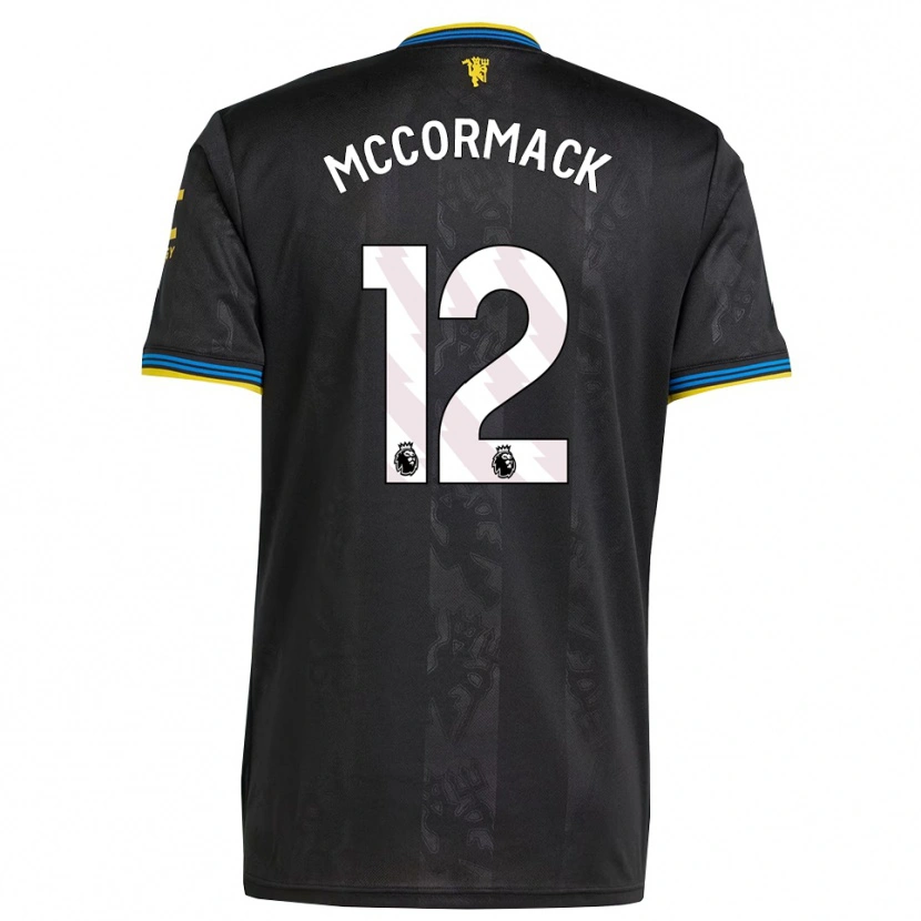 Danxen Niño Camiseta Rafe Mccormack #12 Negro Amarillo Azul Equipación Tercera 2025/26 La Camisa México
