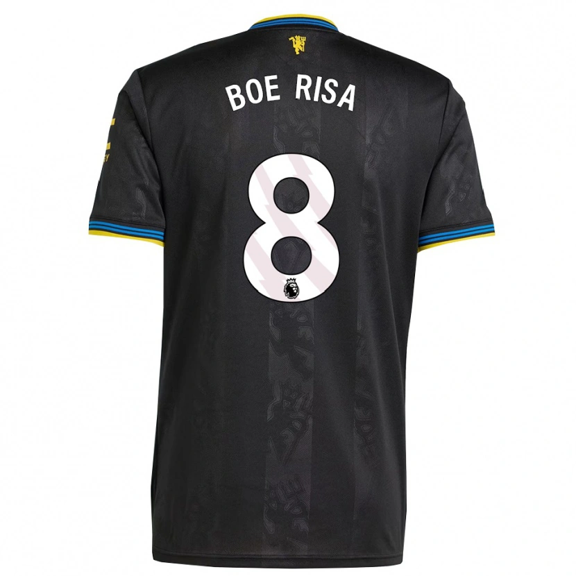 Danxen Niño Camiseta Vilde Boe Risa #8 Negro Amarillo Azul Equipación Tercera 2025/26 La Camisa México