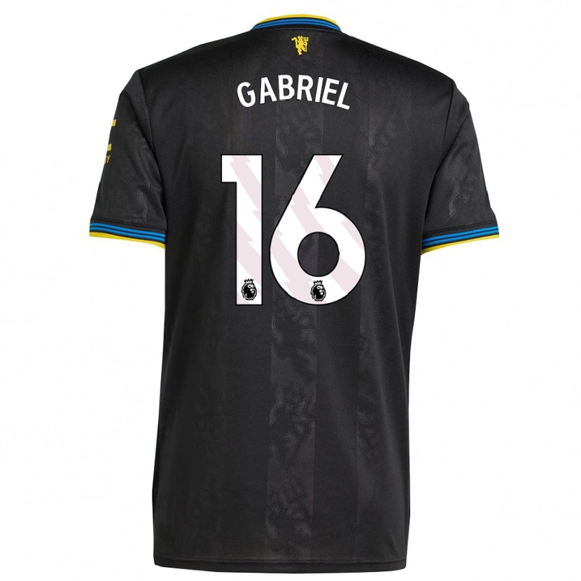 Danxen Niño Camiseta Jj Gabriel #16 Negro Amarillo Azul Equipación Tercera 2025/26 La Camisa México