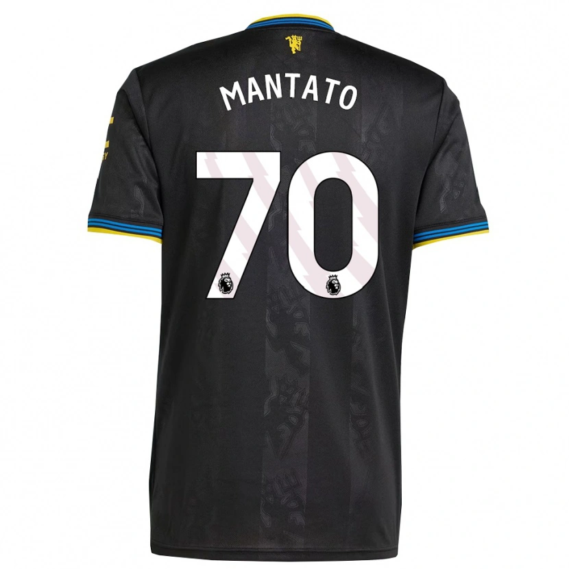 Danxen Niño Camiseta Bendito Mantato #70 Negro Amarillo Azul Equipación Tercera 2025/26 La Camisa México