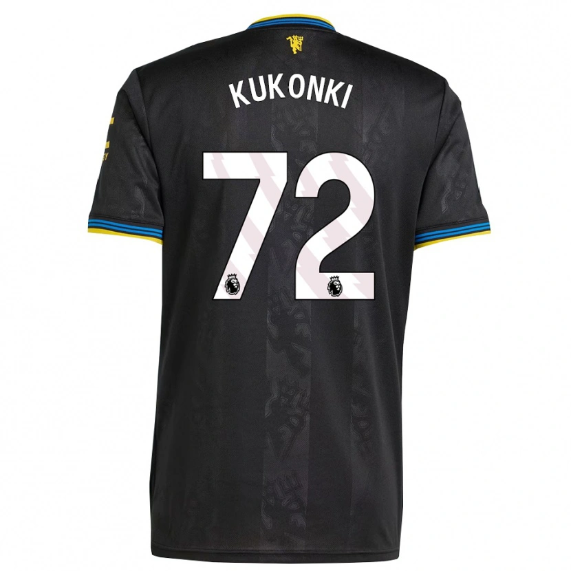 Danxen Niño Camiseta Godwill Kukonki #72 Negro Amarillo Azul Equipación Tercera 2025/26 La Camisa México