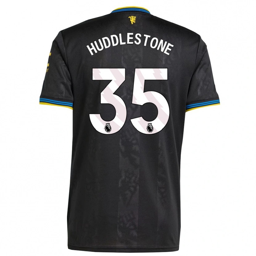 Danxen Niño Camiseta Tom Huddlestone #35 Negro Amarillo Azul Equipación Tercera 2025/26 La Camisa México