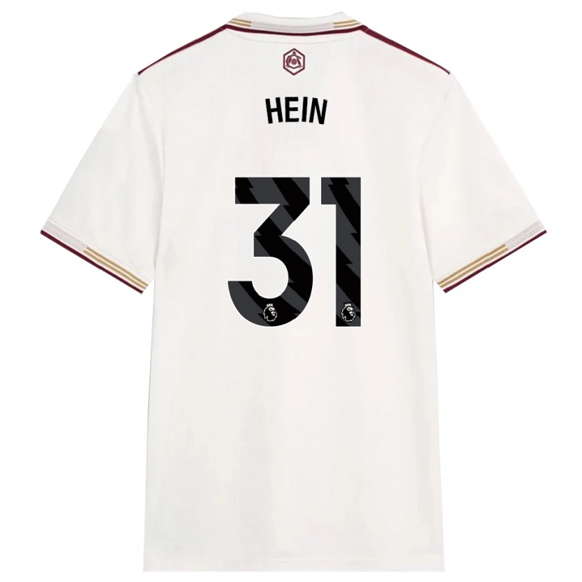 Danxen Niño Camiseta Karl Hein #31 Blanco Roto Borgoña Equipación Tercera 2025/26 La Camisa México