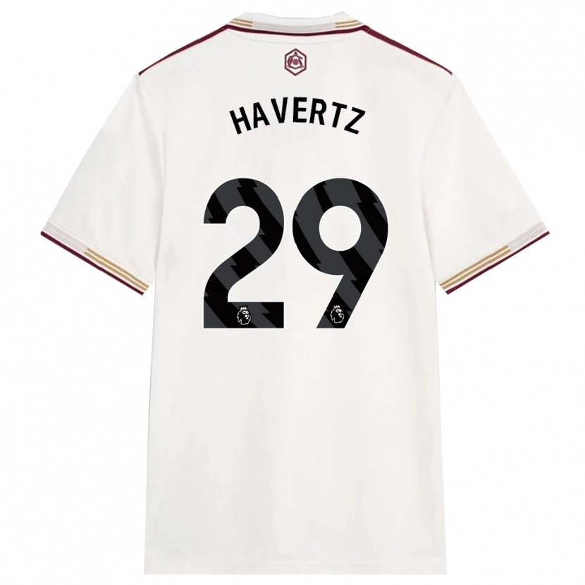 Danxen Niño Camiseta Kai Havertz #29 Blanco Roto Borgoña Equipación Tercera 2025/26 La Camisa México