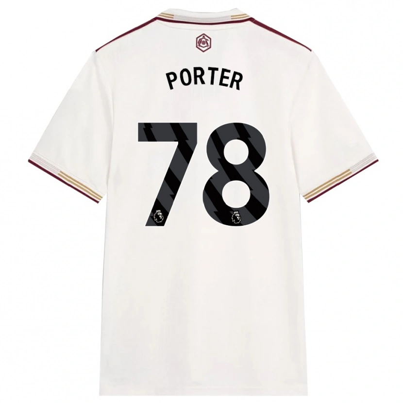 Danxen Niño Camiseta Jack Porter #78 Blanco Roto Borgoña Equipación Tercera 2025/26 La Camisa México