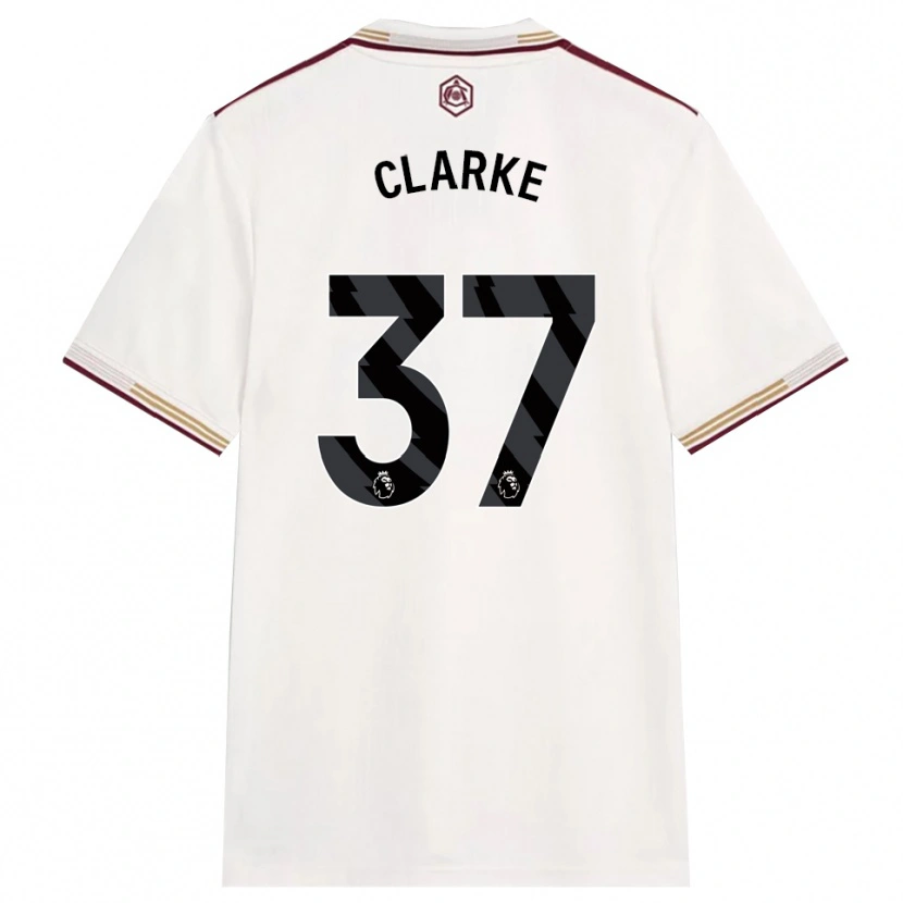 Danxen Niño Camiseta Brayden Clarke #37 Blanco Roto Borgoña Equipación Tercera 2025/26 La Camisa México