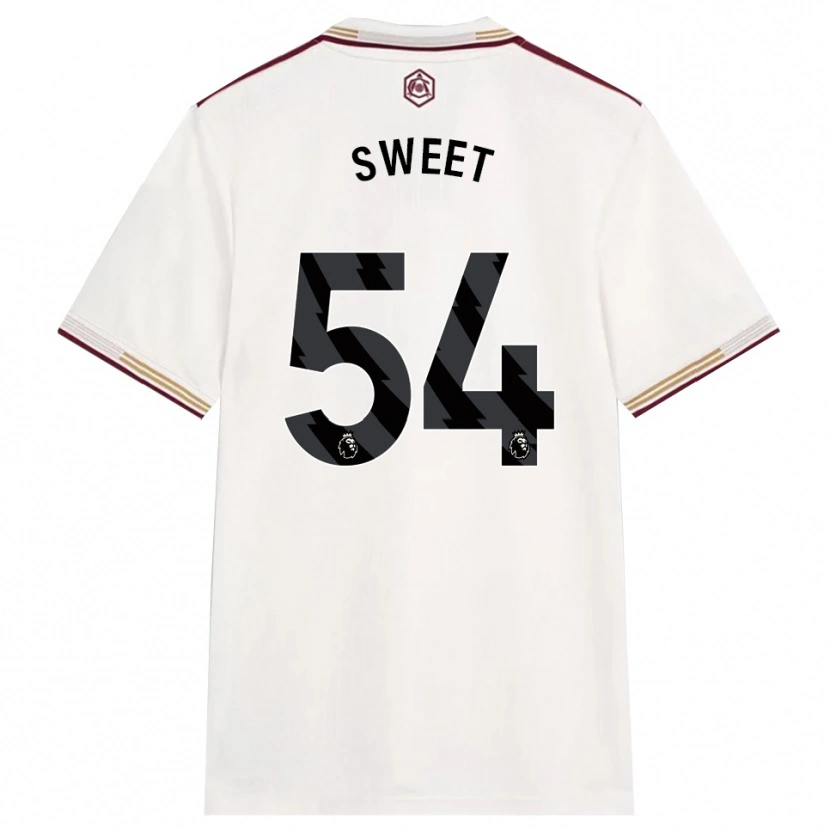 Danxen Niño Camiseta William Sweet #54 Blanco Roto Borgoña Equipación Tercera 2025/26 La Camisa México