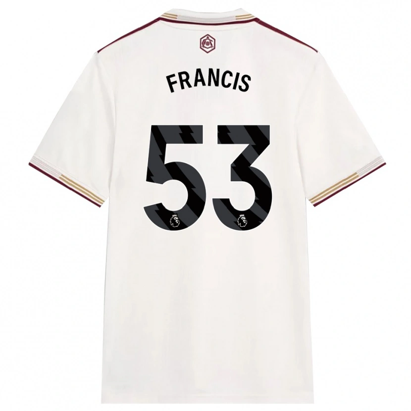 Danxen Niño Camiseta Jack Henry Francis #53 Blanco Roto Borgoña Equipación Tercera 2025/26 La Camisa México