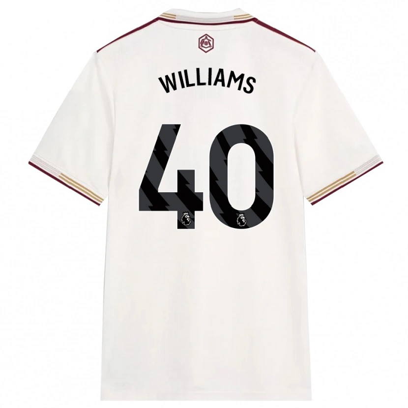 Danxen Niño Camiseta Naomi Williams #40 Blanco Roto Borgoña Equipación Tercera 2025/26 La Camisa México