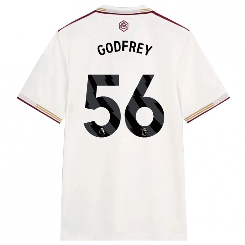 Danxen Niño Camiseta Freya Godfrey #56 Blanco Roto Borgoña Equipación Tercera 2025/26 La Camisa México