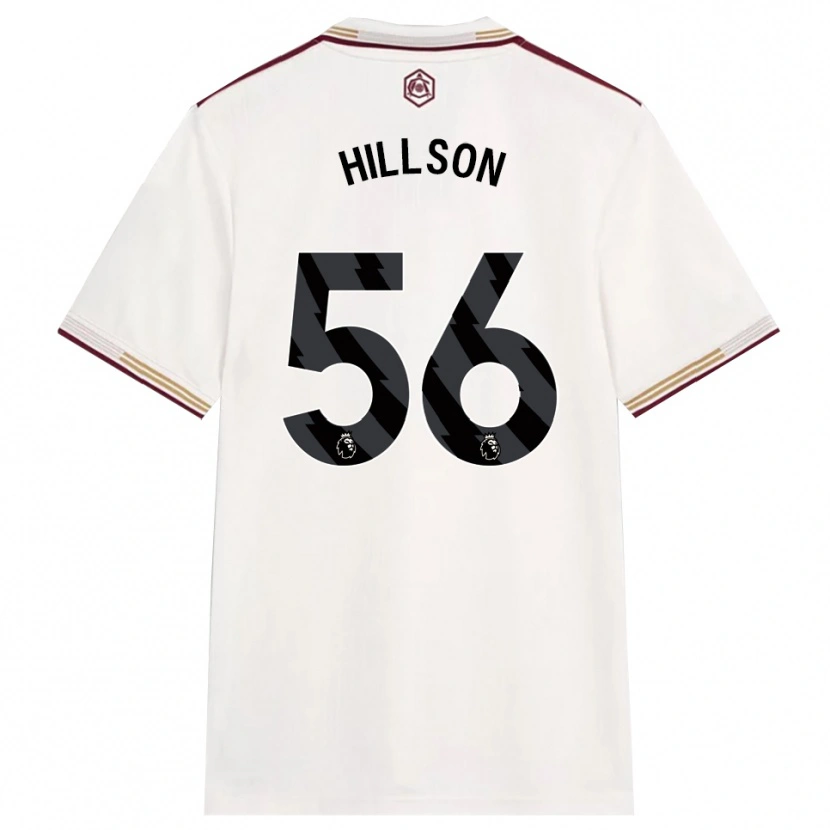 Danxen Niño Camiseta James Hillson #56 Blanco Roto Borgoña Equipación Tercera 2025/26 La Camisa México
