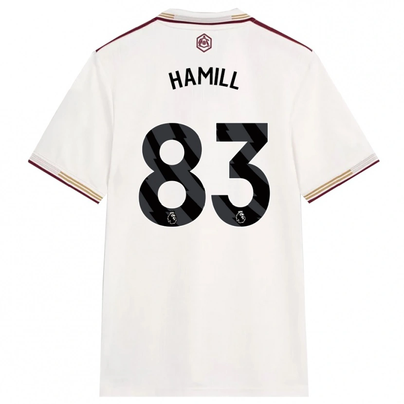 Danxen Niño Camiseta Callan Hamill #83 Blanco Roto Borgoña Equipación Tercera 2025/26 La Camisa México
