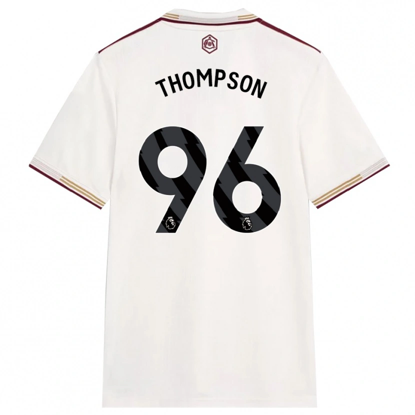 Danxen Niño Camiseta Kyran Thompson #96 Blanco Roto Borgoña Equipación Tercera 2025/26 La Camisa México