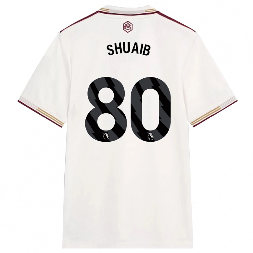 Danxen Niño Camiseta Zac Shuaib #80 Blanco Roto Borgoña Equipación Tercera 2025/26 La Camisa México