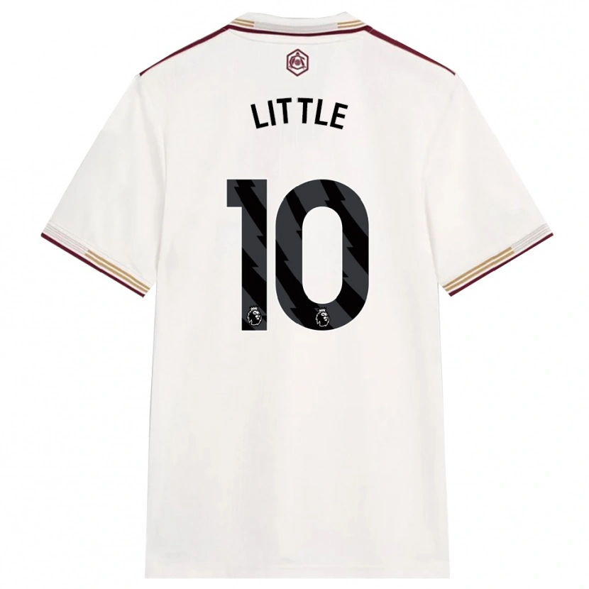 Danxen Niño Camiseta Kim Little #10 Blanco Roto Borgoña Equipación Tercera 2025/26 La Camisa México