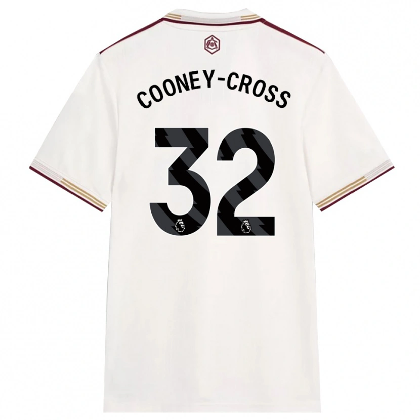 Danxen Niño Camiseta Kyra Cooney-Cross #32 Blanco Roto Borgoña Equipación Tercera 2025/26 La Camisa México