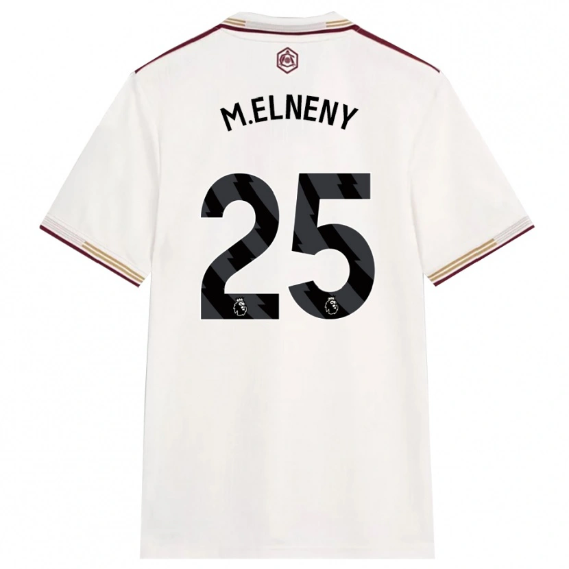 Danxen Niño Camiseta Mohamed Elneny #25 Blanco Roto Borgoña Equipación Tercera 2025/26 La Camisa México