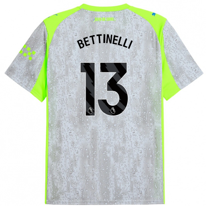 Danxen Niño Camiseta Marcus Bettinelli #13 Gris Amarillo Equipación Tercera 2025/26 La Camisa México