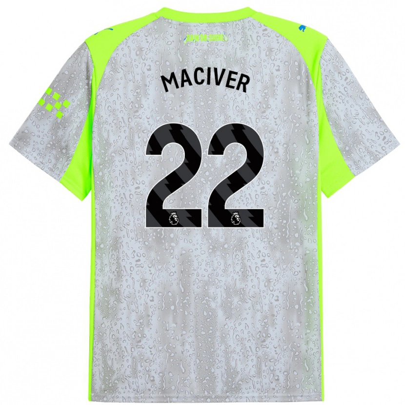 Danxen Niño Camiseta Sandy Maciver #22 Gris Amarillo Equipación Tercera 2025/26 La Camisa México