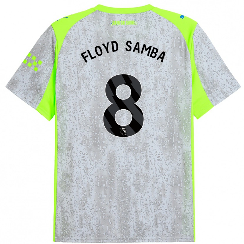 Danxen Niño Camiseta Floyd Samba #8 Gris Amarillo Equipación Tercera 2025/26 La Camisa México