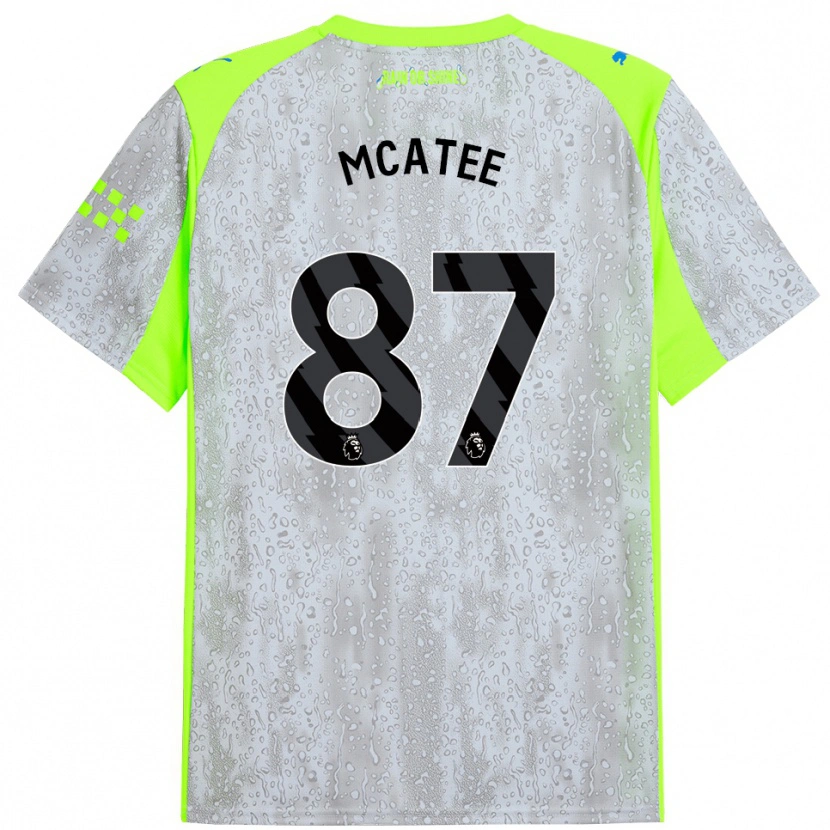 Danxen Niño Camiseta James Mcatee #87 Gris Amarillo Equipación Tercera 2025/26 La Camisa México