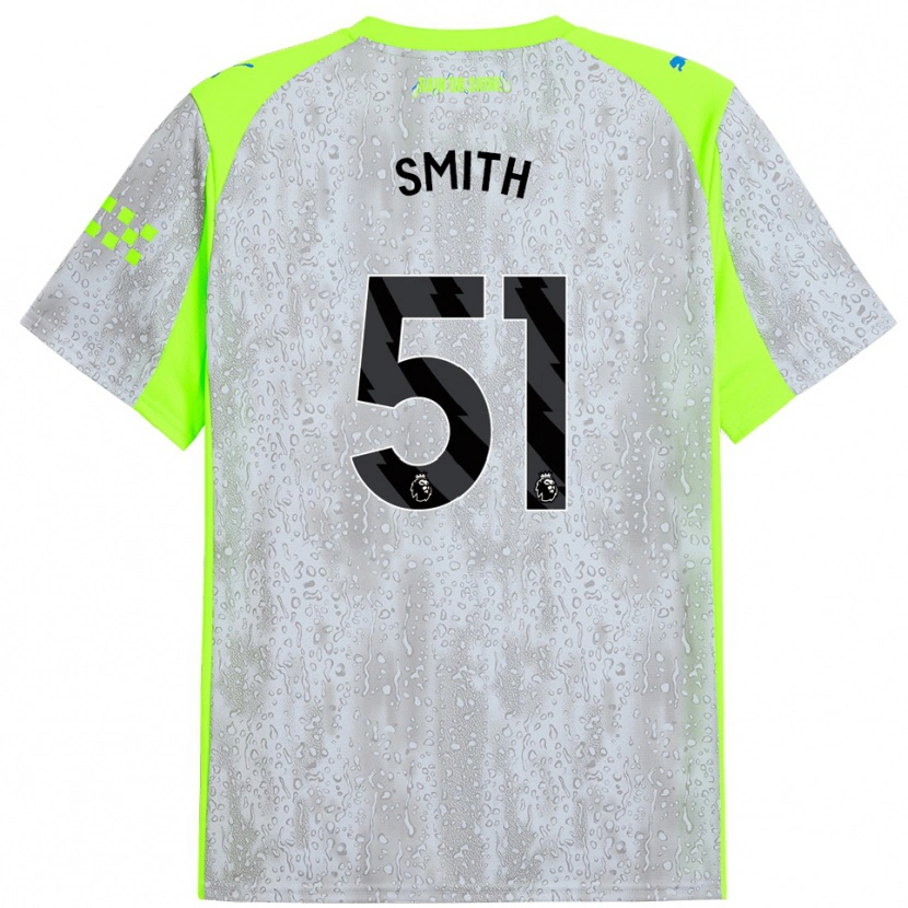 Danxen Niño Camiseta Isaac Smith #51 Gris Amarillo Equipación Tercera 2025/26 La Camisa México