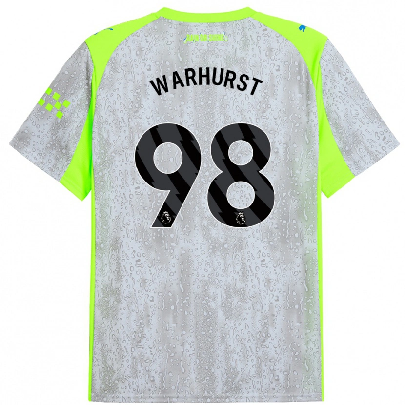 Danxen Niño Camiseta Matty Warhurst #98 Gris Amarillo Equipación Tercera 2025/26 La Camisa México