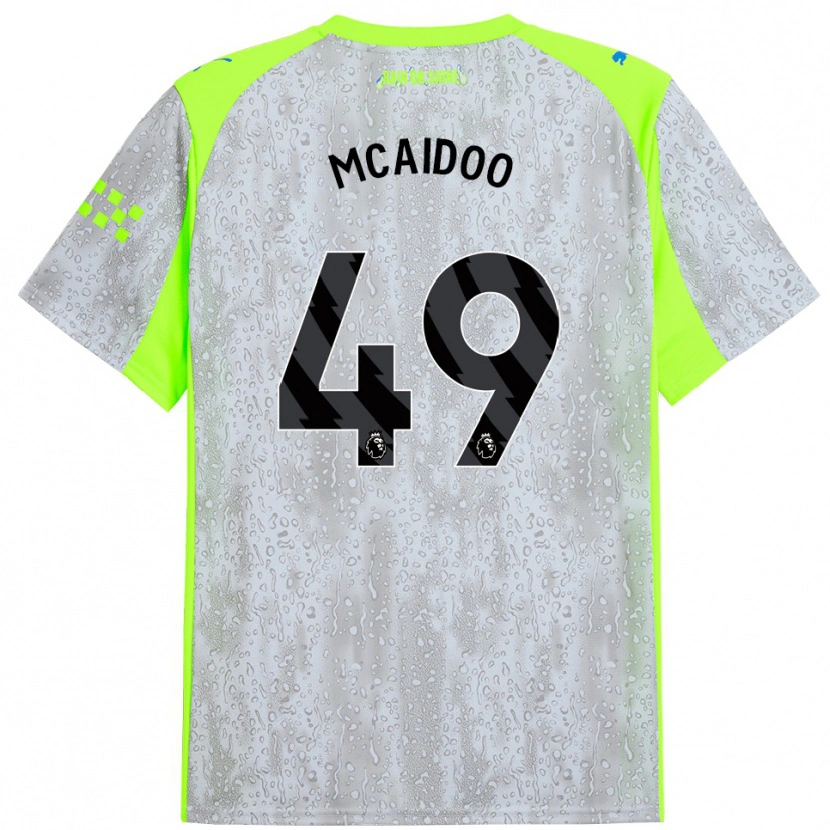 Danxen Niño Camiseta Ryan Mcaidoo #49 Gris Amarillo Equipación Tercera 2025/26 La Camisa México