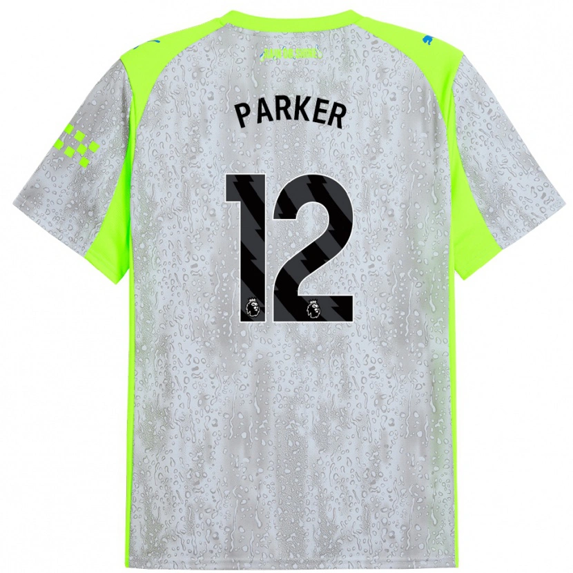 Danxen Niño Camiseta Xavier Parker #12 Gris Amarillo Equipación Tercera 2025/26 La Camisa México
