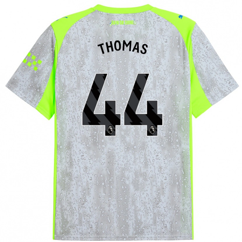 Danxen Niño Camiseta Codie Thomas #44 Gris Amarillo Equipación Tercera 2025/26 La Camisa México