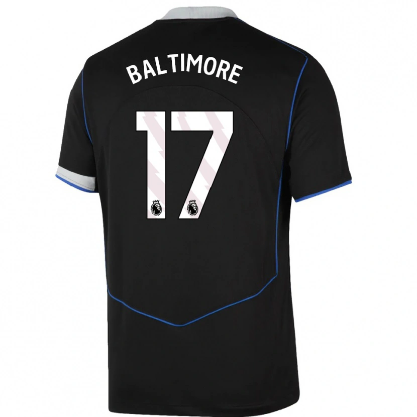 Danxen Niño Camiseta Sandy Baltimore #17 Negro Azul Plata Equipación Tercera 2025/26 La Camisa México