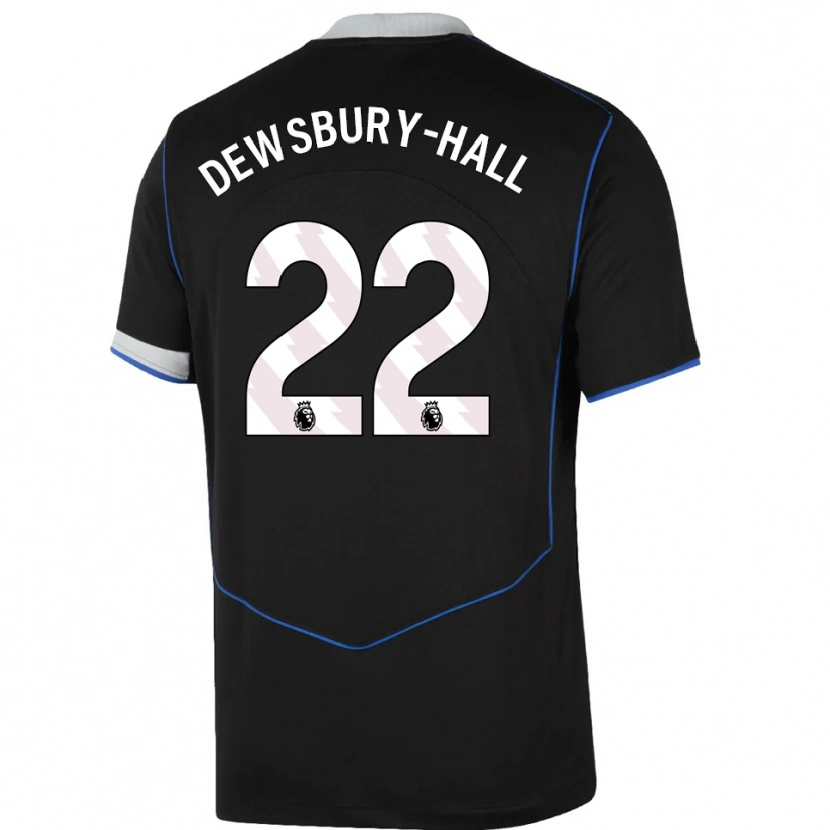 Danxen Niño Camiseta Kiernan Dewsbury-Hall #22 Negro Azul Plata Equipación Tercera 2025/26 La Camisa México
