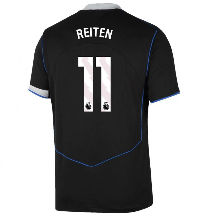 Danxen Niño Camiseta Guro Reiten #11 Negro Azul Plata Equipación Tercera 2025/26 La Camisa México