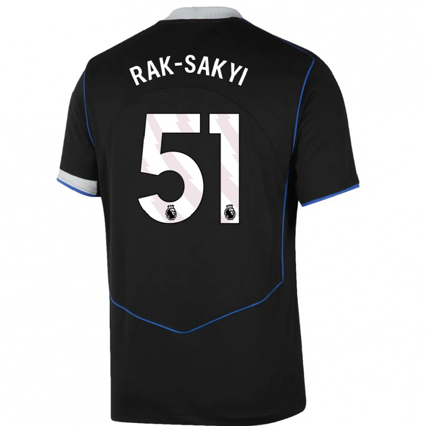 Danxen Niño Camiseta Sam Rak-Sakyi #51 Negro Azul Plata Equipación Tercera 2025/26 La Camisa México