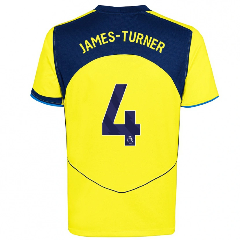 Danxen Niño Camiseta Amy James-Turner #4 Amarillo Marino Equipación Tercera 2025/26 La Camisa México