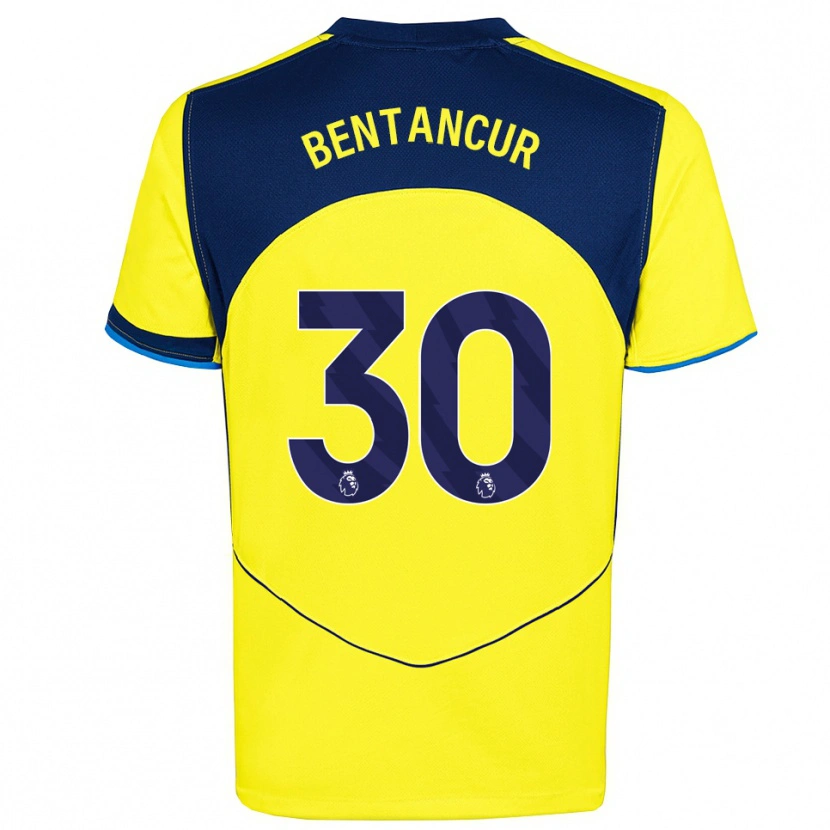 Danxen Niño Camiseta Rodrigo Bentancur #30 Amarillo Marino Equipación Tercera 2025/26 La Camisa México