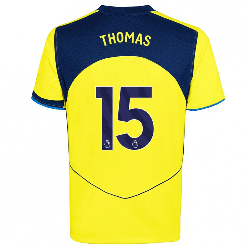 Danxen Niño Camiseta Cameron Thomas #15 Amarillo Marino Equipación Tercera 2025/26 La Camisa México