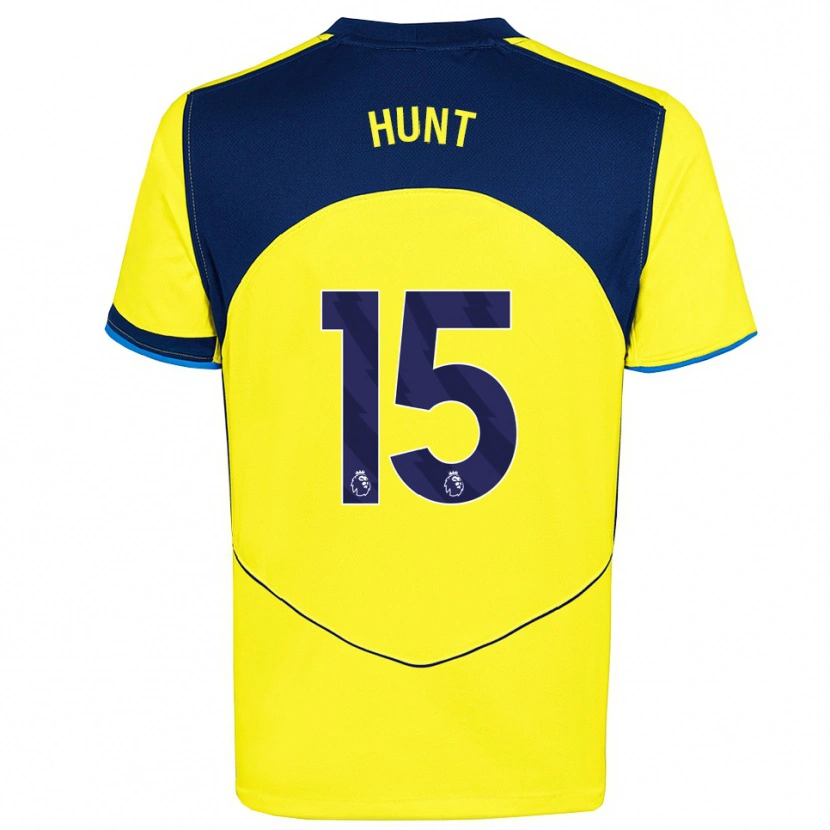 Danxen Niño Camiseta Clare Hunt #15 Amarillo Marino Equipación Tercera 2025/26 La Camisa México