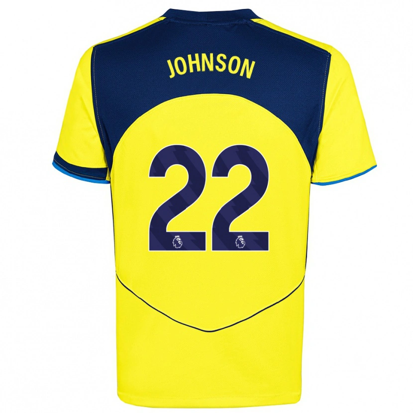Danxen Niño Camiseta Brennan Johnson #22 Amarillo Marino Equipación Tercera 2025/26 La Camisa México