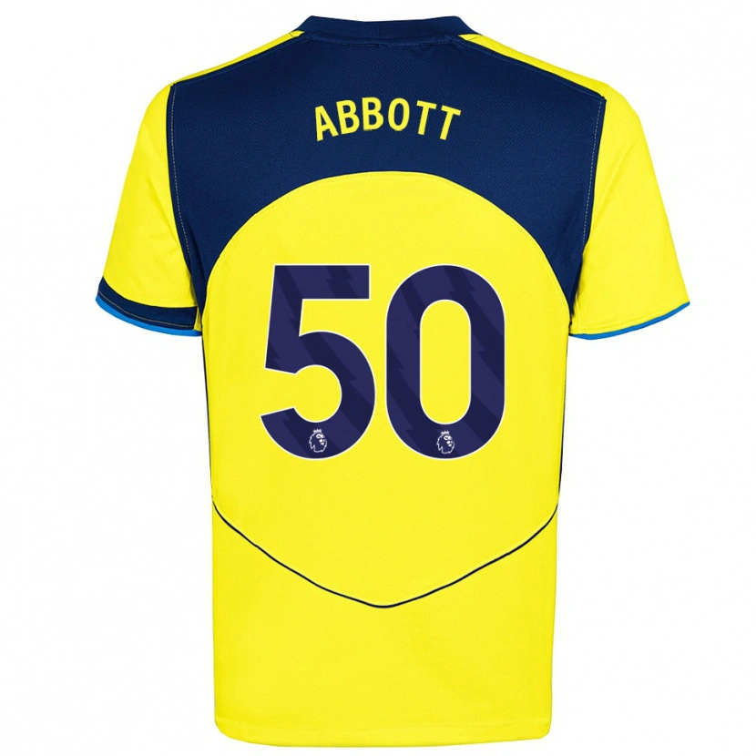 Danxen Niño Camiseta George Abbott #50 Amarillo Marino Equipación Tercera 2025/26 La Camisa México