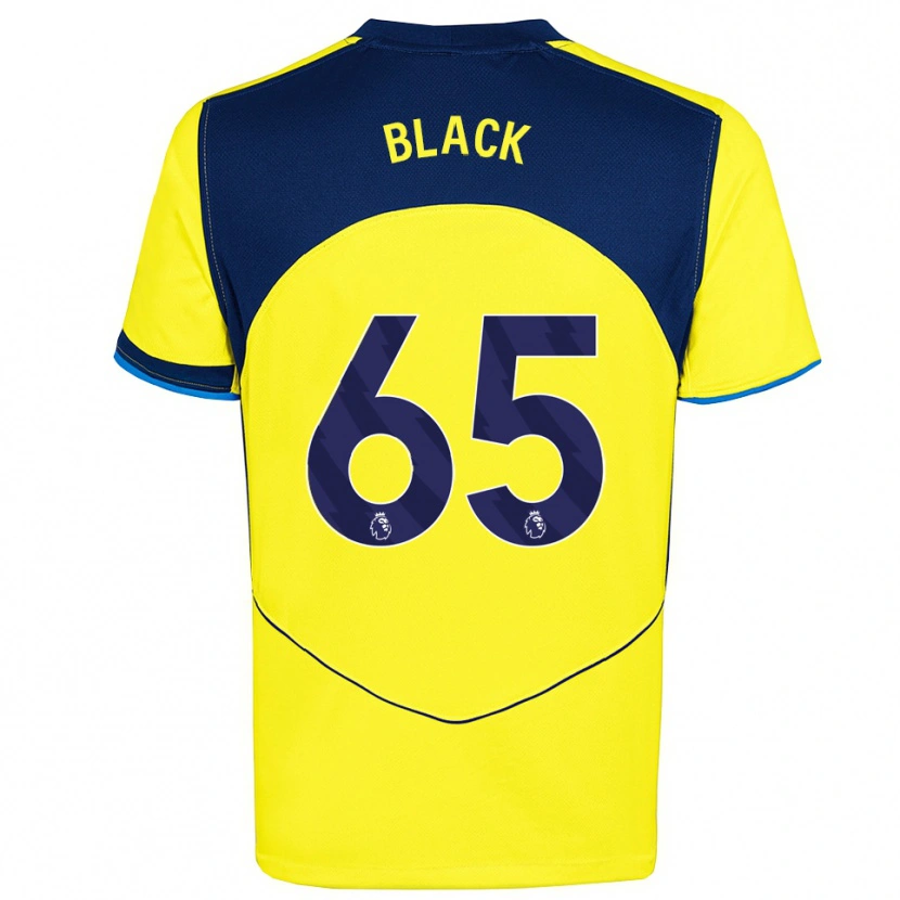 Danxen Niño Camiseta Leo Black #65 Amarillo Marino Equipación Tercera 2025/26 La Camisa México