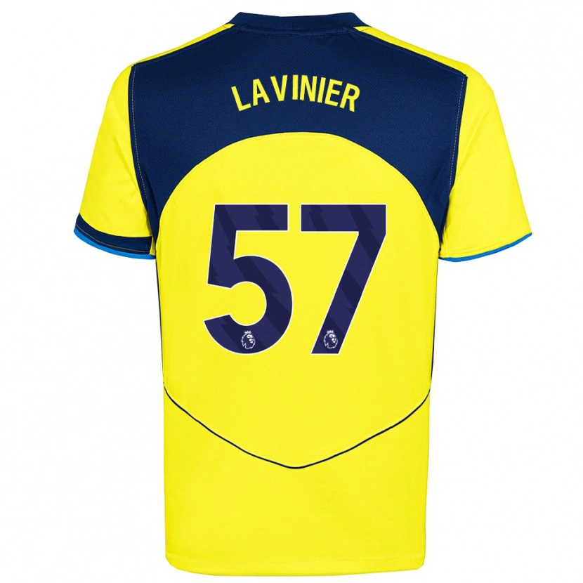 Danxen Niño Camiseta Marcel Lavinier #57 Amarillo Marino Equipación Tercera 2025/26 La Camisa México