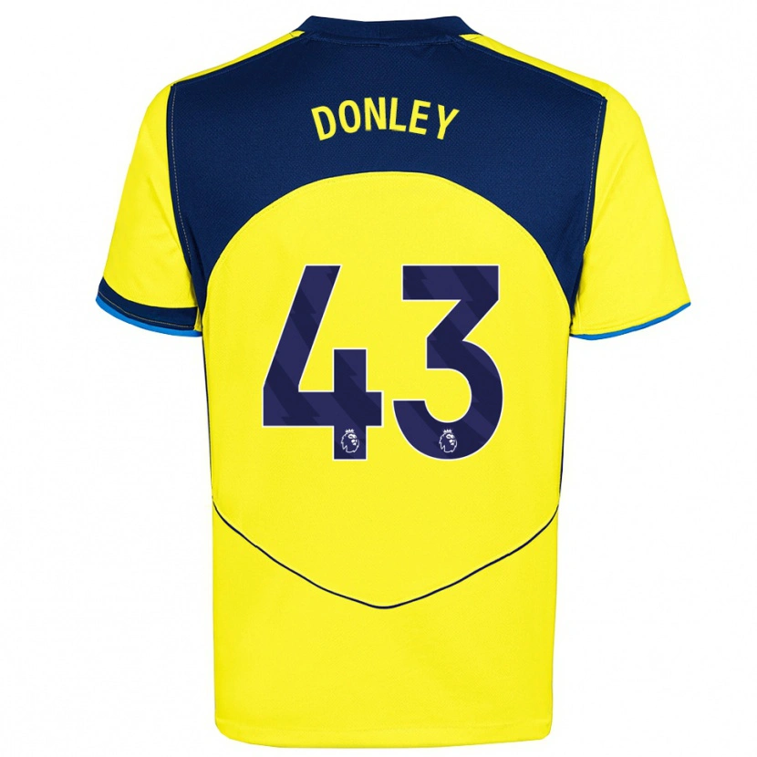 Danxen Niño Camiseta Jamie Donley #43 Amarillo Marino Equipación Tercera 2025/26 La Camisa México
