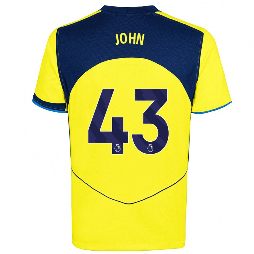 Danxen Niño Camiseta Nile John #43 Amarillo Marino Equipación Tercera 2025/26 La Camisa México