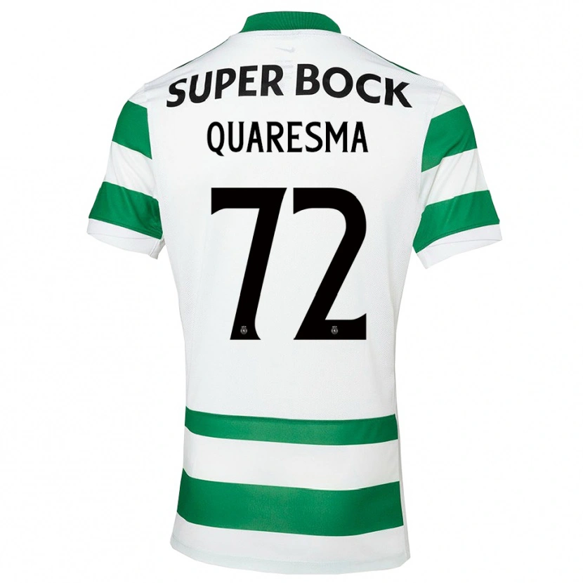 Danxen Hombre Camiseta Eduardo Quaresma #72 Verde Blanco 1ª Equipación 2025/26 La Camisa México