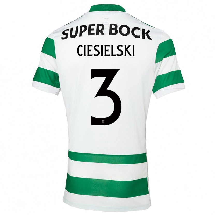 Danxen Hombre Camiseta Daniel Ciesielski #3 Verde Blanco 1ª Equipación 2025/26 La Camisa México